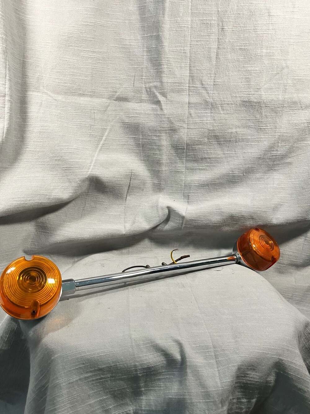 Harley Davidson FXR FXRS Rear Turn Signal Bar Assembly with Amber Lens
